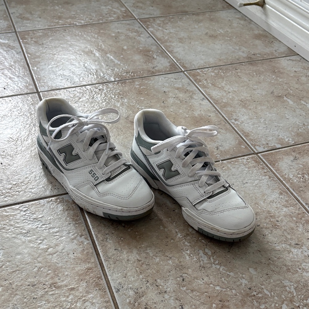 New Balance White and Gray Athletic Shoes